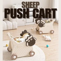 Sheep Push Cart Storage Multi Functional  Walker Trolley for Kids by WISHLAND