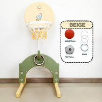 Spaceship Basketball Stand up to 5 Years Old Adjustable Height with Soccer Gift For Boys and Girls by WISHLAND