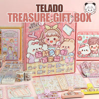 TELADO Treasure Gift Box Random Ledger Handbook Washi Tape for Kids Arts and Crafts by WISHLAND