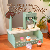 KABI My Little Coffee Shop Play Kitchen Accessories for Kids Pretend Play by WISHLAND