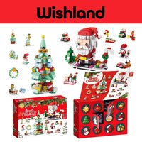 Christmas Advent Calendar Ages 4+ Building Blocks Decoration Countdown Gift For Kids by WISHLAND