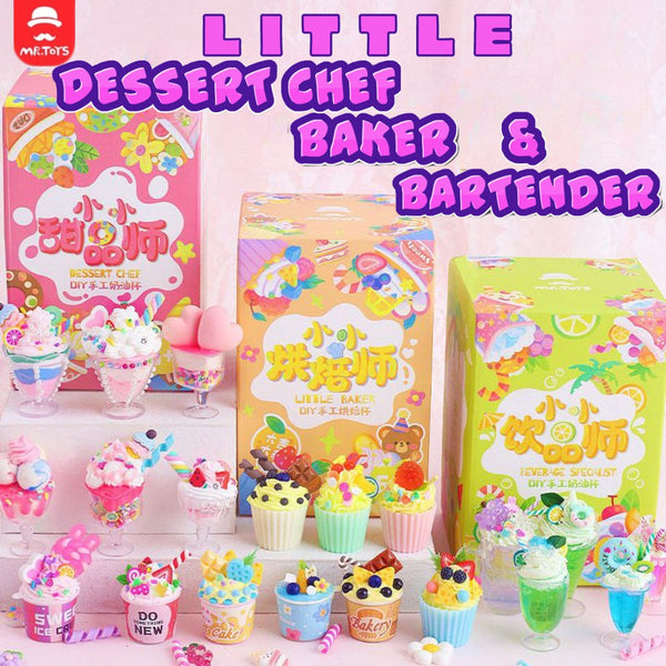 MR TOYS Little Dessert Chef Bartender Baker DIY Activity Arts and Crafts Set for Kids by WISHLAND