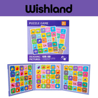 Reading Pictures Puzzle Game Ages 2+ Creative Drawing Word Puzzle Matching Game Gift For Kids by WISHLAND