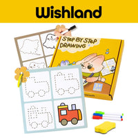 Step by Step Drawing Ages 2+ Pen Control Tracing Workbook Gift For Kids by WISHLAND