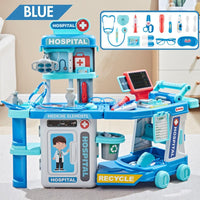 2in1 Hospital Trolley Ages 3+ Doctor and Nurse Station Pretend Play Gift For Boys and Girls by WISHLAND