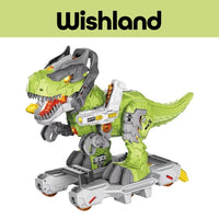 Machinery T-Rex Ages 3+ Ride On with Lights Sounds and Mist Pretend Toy Gift For Kids by WISHLAND