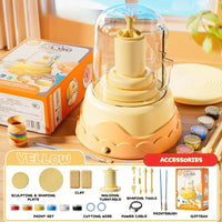 Desktop Pottery Machine Ages 3+ Miniature Ceramic Art Pretend Craft Toy Gift For Kids by WISHLAND