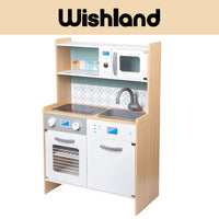 PIC WIC Wooden Kitchen Ages 3+ Cooking Playset with Lights and Sounds Pretend Play Gift For Boys and Girls by WISHLAND