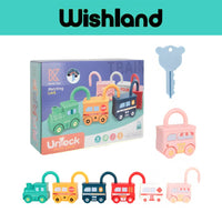 Car Lock 6in1 Educational Learning Matching Unlock Train for Kids Educational Toy by WISHLAND