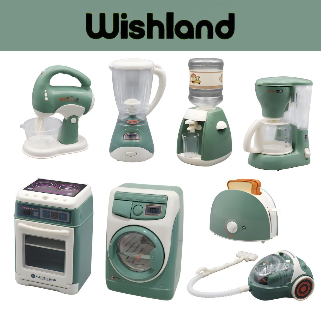 Mini Home Appliance Toy with Realistic Light and Sounds Pretend Play Set by WISHLAND