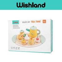 KABI Tea Time for Ages 3+ Wooden Pretend Play Set Gift For Girls by WISHLAND