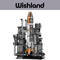 Mechanical Rocket Building Blocks Ages 10+ Space with Launch Tower Stacking Toy Gift For Kids by WISHLAND