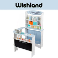 BABIBO Wooden Grocery Store Ages 3+ Pretend Stand Gift For Boys and Girls by WISHLAND