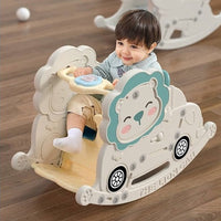 Rocking Chair for Babies Lion and Bunny Design with Sound Rocking Horse by WISHLAND