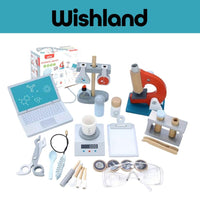 UMU Wooden Science Lab Kit Ages 3+ Pretend Chemical Analyst Set Gift For Kids by WISHLAND