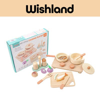 KABI My Little Cooking Playset Ages 3+ Pretend Cooktop with Food Gift For Kids by WISHLAND