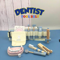LITTLE TOWN Wooden Tool Belt Set Pretend Play for Toddler by WISHLAND