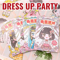 Girls Dress Up Party Fashion Stickers Activity 4 Pieces Book for Kids by WISHLAND