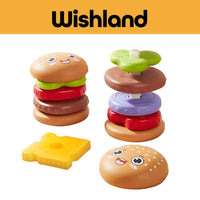 3in1 Best Burger Jenga Ages 18months+ Stacking Balance Game Toy Gift For Kids by WISHLAND