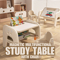 Magnetic Multifunctional Study Table with Chair for Kids by WISHLAND