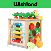 Wooden Treasure Chests Ages 3+  Carrot Harvest Game with Xylophone Cube Gift For Boys and Girls by WISHLAND