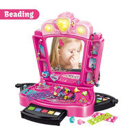 Fashion Dressing Table Ages 2-7 Beading and Haircut Set Pretend Toys Gift For Girls by WISHLAND