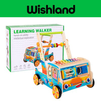 Wooden Learning Walker Ages 2+ Push and Pull Activity Toy Gift For Kids by WISHLAND