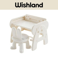 Study Desk with 1 Chair Ages 3+ Writing Table Home School Furniture Gift For Kids by WISHLAND