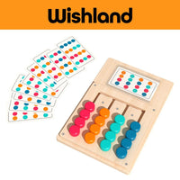 Wooden Four Color Game Ages 3+ Brain Teaser Maze Toy Gift For Kids by WISHLAND