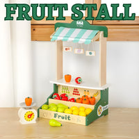 Wooden Fruit Stall Pretend Selling Toy for Kids by WISHLAND