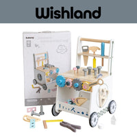 KBQ Denmark Noble Nut Tool Cart Ages 3+ Pretend Gear Kit Gift For Boys by WISHLAND
