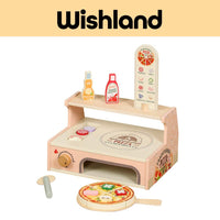 ONE ELEPHANT Pizza Shop Ages 3+ Wooden Food Pretend Toy Gift For Kids by WISHLAND