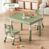 Study Table with 2 Chairs Ages up to 8yrs Old Adjustable Children Activity Art Desk Gift For Boys and Girls by WISHLAND