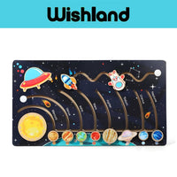 Wooden Solar System Puzzle Ages 2+ Galaxy Planets Orbit Walking Board Game Gift For Boys and Girls by WISHLAND