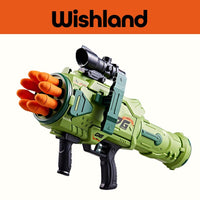 Blast of Flames Foam Dart Blaster Toy Rapid Fire Action Launcher Gift For Boys by WISHLAND