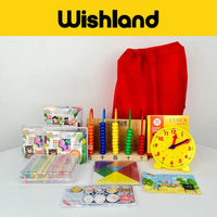 Wooden Learning Set Ages 2+ Counting Stick Math Kit Gift For Boys and Girls by WISHLAND