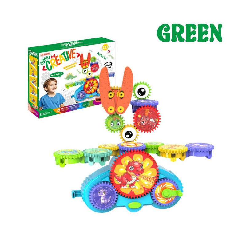 creative gear Gear Set Creative Ages 3+ Building Block Spinning Toy Gift For Kids by – Wishland