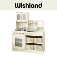 BABIBO Wooden Natural Kitchen Ages 3+ Pretend Cooking Simulation Gift For Kids by WISHLAND