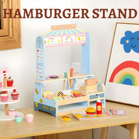 Wooden Hamburger Shop for Kids Cooking Pretend Play by WISHLAND