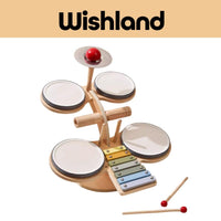 Wooden Drum Music Station Ages 2+ Baby Instrument Educational Gift For Kids by WISHLAND