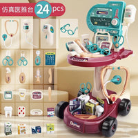 Doctor Medical Trolley Toy Set Medical Tools Nurse Doctor Playset for Kids by WISHLAND