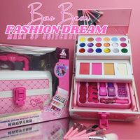 BAOBEAR Make Up Three Layer Suitcase with Real Mirror for Kids Fashion Pretend Play by WISHLAND