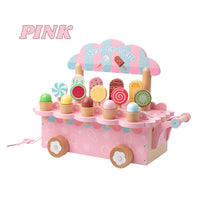 KBQ Denmark Ice Cream Truck Ages 3+ Pretend Food Cart Gift For Kids by WISHLAND