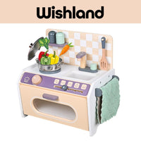 Mini Classic Kitchen Ages 2+ Wooden Cooking Pretend Playset Gift For Kids by WISHLAND