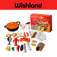 Hot Pot Fun Cuts Ages 3+ Pretend Cooking Food Playset Gift For Kids by WISHLAND