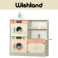 Wooden Washer and Dryer Ages 3+ Pretend Housekeeping Playset Gift For Boys and Girls by WISHLAND