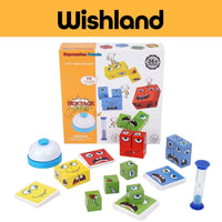 Wooden Face Expression Puzzle Ages 3+ Cute Face-Changing Cube Blocks Gift For Kids by WISHLAND