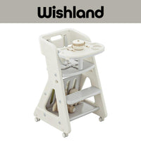 Growing High Chair Ages 2+ Functional With Wheels Gift For Kids by WISHLAND