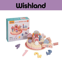 KABI My Little Pink Birthday Cake Ages 3+ Pretend Cutting with Candle Toppinggs Gift For Kids by WISHLAND