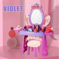 Make Up Desk Beautician Vanity Table Dresser with Sensor and Lights and Sounds for Kids by WISHLAND